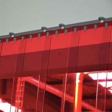 Rideaux   lani res PVC  standard rouge transparent R 50 