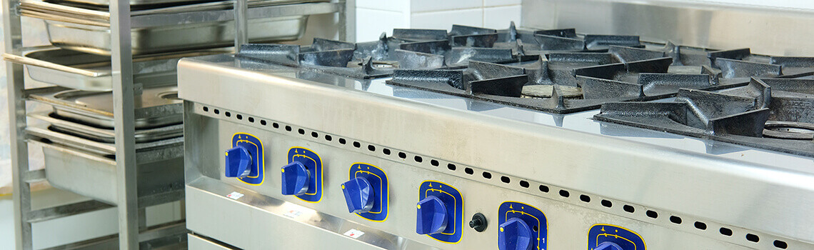 Gazinière multi-feux en restaurant