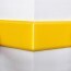 Angle externe pour lisse de protection murale PEHD jaune monté a