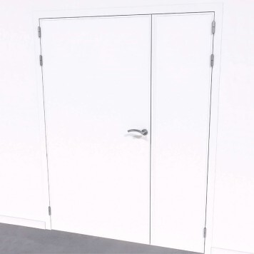 Porte Pivotante de Service Semi Isotherme 2 vantaux 2/3 1/3 - Ouverture Tirant Gauche