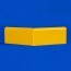 Angle externe pour Plinthe Polyéthylène jaune face aa