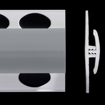 Profilé de jonction gris souris brillant 2 parties pour panneaux muraux ALTRO de 2,5 mm d'épaisseur