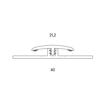 Profilé de jonction Cool Woodgrain 2 parties plan