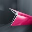 Baguette d'angle externe (sortant) PVC rose shocking pink 40 mm x 40 mm en 2 parties ALTRO pour panneaux muraux épaisseur 2,5 mm