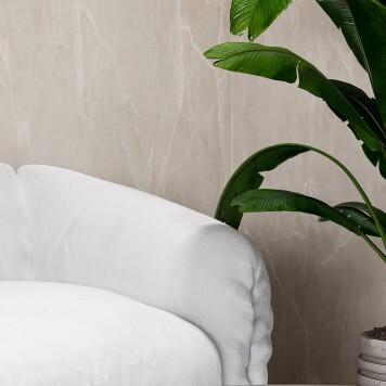 plaque pvc effet Pierre Minérale style Travertin realisation 2