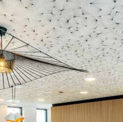 Dalle faux plafond acoustique décorative Ombelle Ardoise épaisseur 22 mm