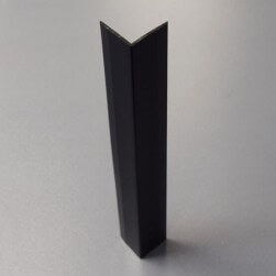 Cornière PVC 25 x 25mm Noire-épaisseur 1.5 mm, longueur 3 m