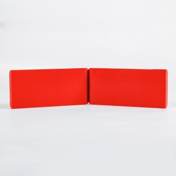 Angle externe pour lisse de protection murale PEHD rouge dos