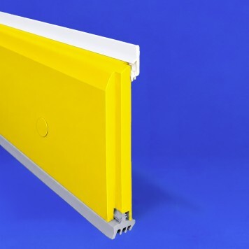 Plinthe à joints souples Polyéthylène jaune tranche