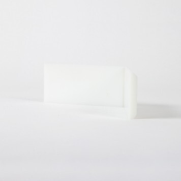 Angle externe pour lisse de protection murale Polyéthylène Blanche tranche