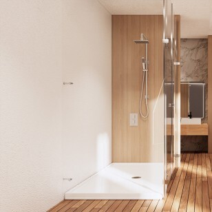 salle de bain avec parquet