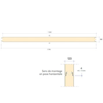 schéma panneau sandwich isolant lisse 120 mm