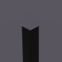 Cornière PVC 60 x 60 mm Noire - ép, 2,5 mm, long, 3 m