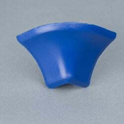 Jonction externe 2D bleue pour Congé d'angle PVC