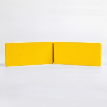 Angle externe pour lisse de protection murale PEHD jaune dos a