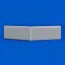 Angle externe pour lisse de protection murale Polyéthylène Grise face