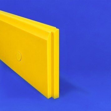 Plinthe en Polyéthylène jaune tranche a