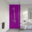 Panneau mural décoratif brillant jaune Altro Whiterock Violet Feng Shui pour salle de bain