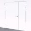 Porte Pivotante de Service Semi Isotherme 2 vantaux 2/3 1/3 - Ouverture Tirant Gauche