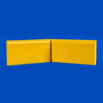 Angle interne pour plinthe Polyéthylène jaune face a