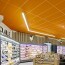 salle faux plafond ambre supermarché