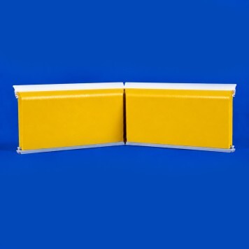 Angle interne pour plinthe Polyéthylène jaune monté