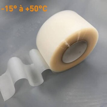 Rouleau 50m lanière PVC Translucide 300mm x 3mm - Température - 15°C à +50°C