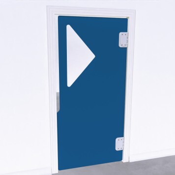 Porte Va et Vient polyéthylène bleu - 1 Vantail