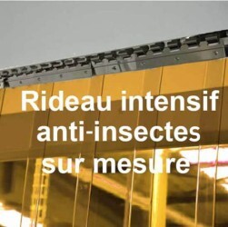Rideau à lanières PVC trafic intensif Anti-Insectes - Sur mesure