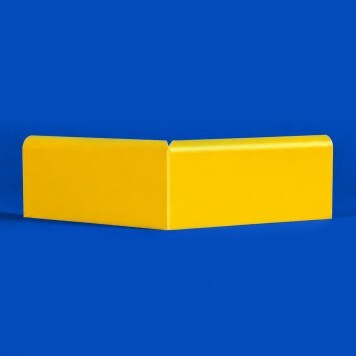 Angle externe pour Plinthe Polyéthylène jaune face a