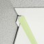 Congé d'angle interne vert orchard pour plaques PVC épaisseur 2-3 mm en situation