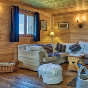 salon chalet en bois