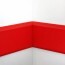 Angle interne pour lisse de protection murale PEHD rouge monté