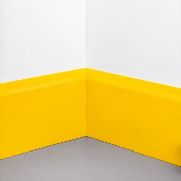 Angle interne pour plinthe Polyéthylène jaune monté