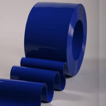 Rouleau 50m lanière PVC Standard bleu opaque 200mm x 2mm