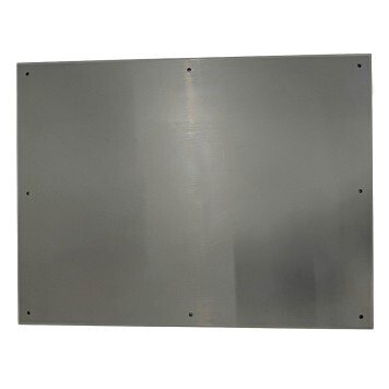 Option Protection basse anti choc en PEHD gris 8 mm intégrée à une Porte Va et Vient en polyéthylène