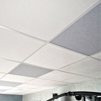Faux plafond constitué de dalles en aluminium