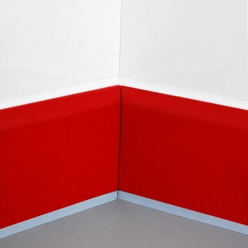 Angle interne pour plinthe Polyéthylène rouge monté