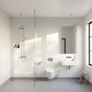 salle de bain rangée
