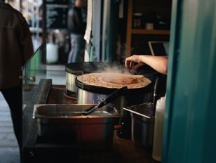 Crêpière professionnelle en plein air