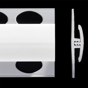Profilé de jonction White elegance 2 parties pour panneaux muraux ALTRO de 2,5 mm d'épaisseur