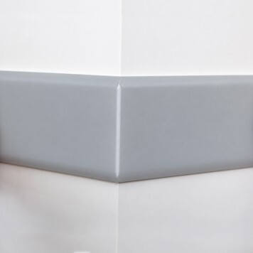 Angle externe pour lisse de protection murale Polyéthylène Grise monté