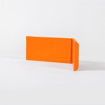 Angle externe pour lisse de protection murale PEHD orange tranche