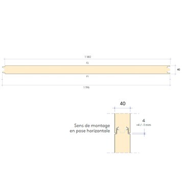 schéma panneau sandwich isolant lisse 40 mm