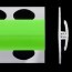 Profilé de jonction vert brillant 2 parties pour panneaux muraux ALTRO de 2,5 mm d'épaisseur
