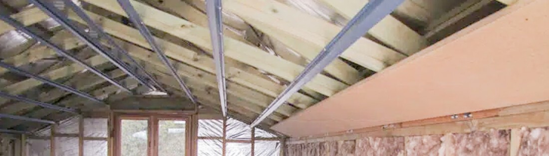 plafond avant isolation