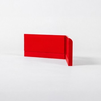 Angle externe pour Plinthe Polyéthylène rouge tranche