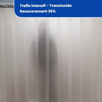 Rideau à lanières trafic intensif translucide recouvrement 36% (800) 2