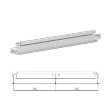 Entretoise EPOXY blanche longueur 0,60 m schéma