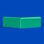Angle externe pour Plinthe Polyéthylène verte face a